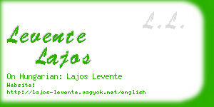 levente lajos business card